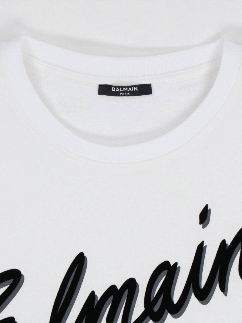 Balmain "Letter" Logo T-Shirt – White