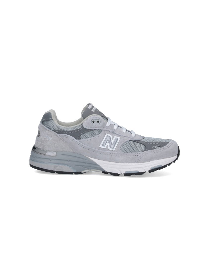 New Balance Grey 993 Suede Mesh Sneakers
