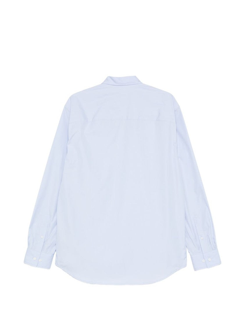 Dries Van Noten Light Blue Point Collar Long Shirt