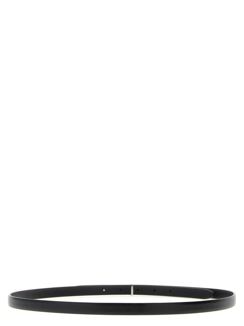 Tom Ford Minimalist Black Belt With Polished Buckle