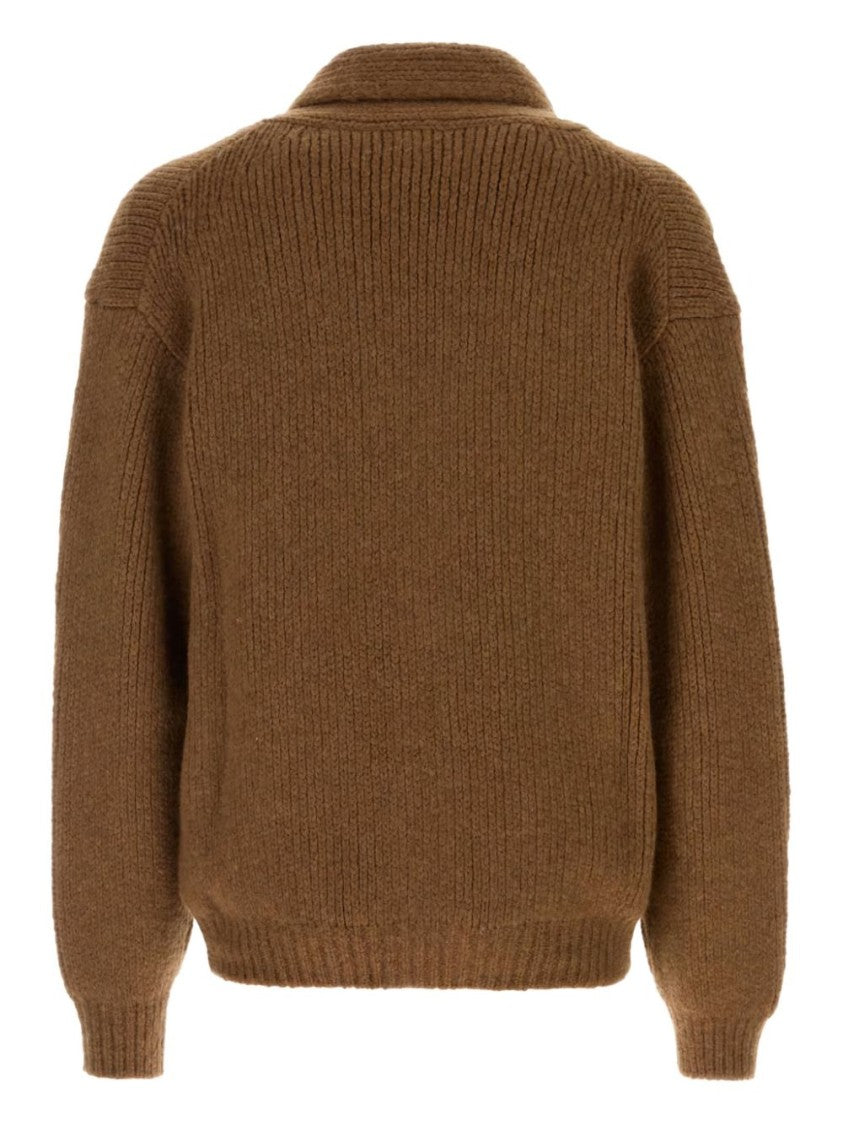 Tom Ford Camel Cashmere Cardigan With Shawl Lapel