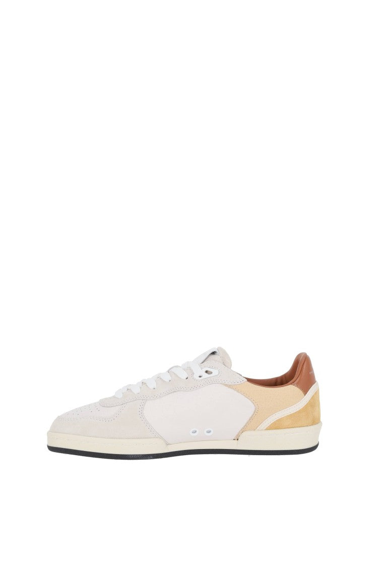 Philippe Model Pigalle Leather And Suede Brown Heel Sneakers