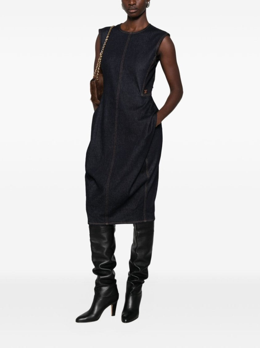 Jacquemus Sculptural Black Midi Dress With Exaggerated Side Panels