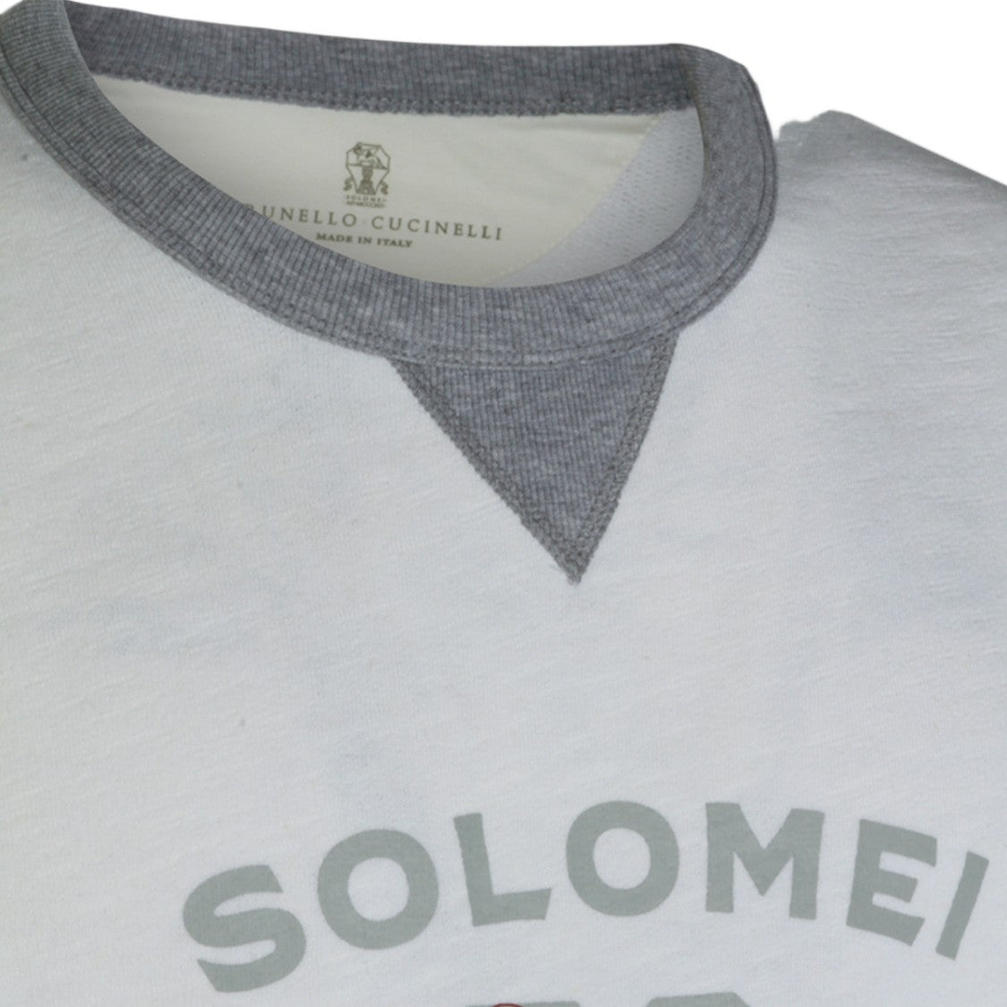 Brunello Cucinelli Short-Sleeve Sweater With Contrast Ribbed Trims