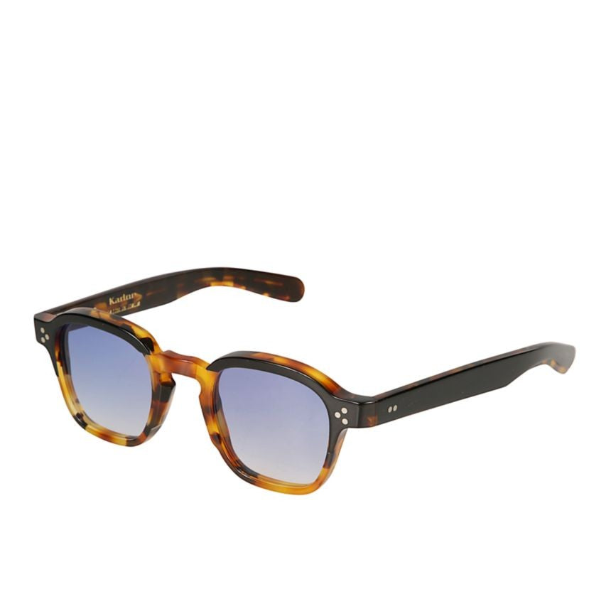 Kador Jack Tortoiseshell Square Frame Sunglasses With Gradient Blue Lenses