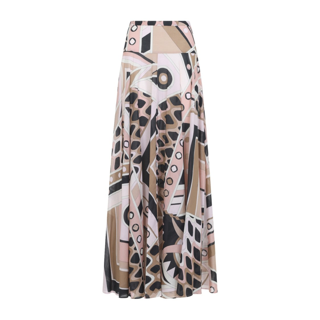 Pucci Long Multicolor Geometric Print Maxi Skirt