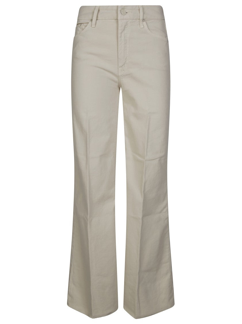 Mother Pristine Flared High-Waisted Pants With Subtle Detailing