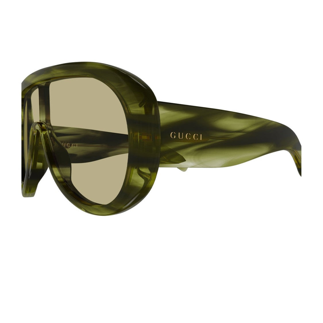 Gucci Gg2164s Havana Brown Recycled Acetate Shield Sunglasses