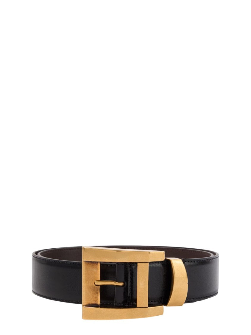 Versace Black Versace Signature Leather Belt