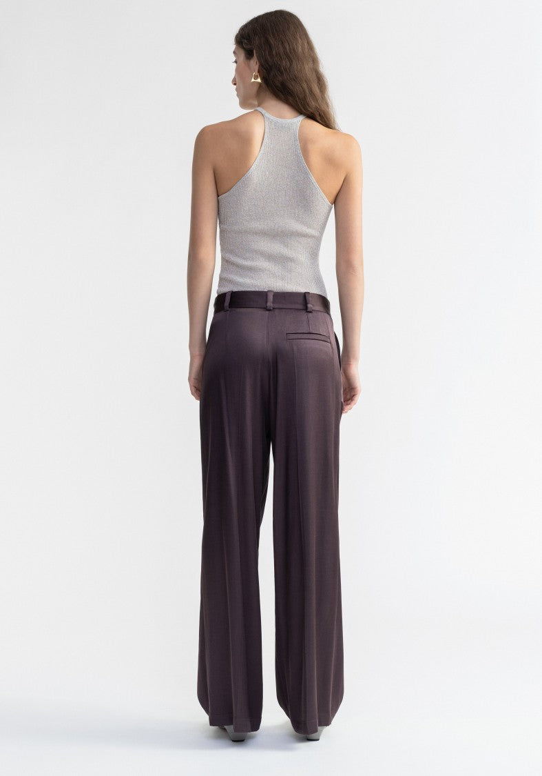 Aeron Wellen - Satin Wide-Leg Pants