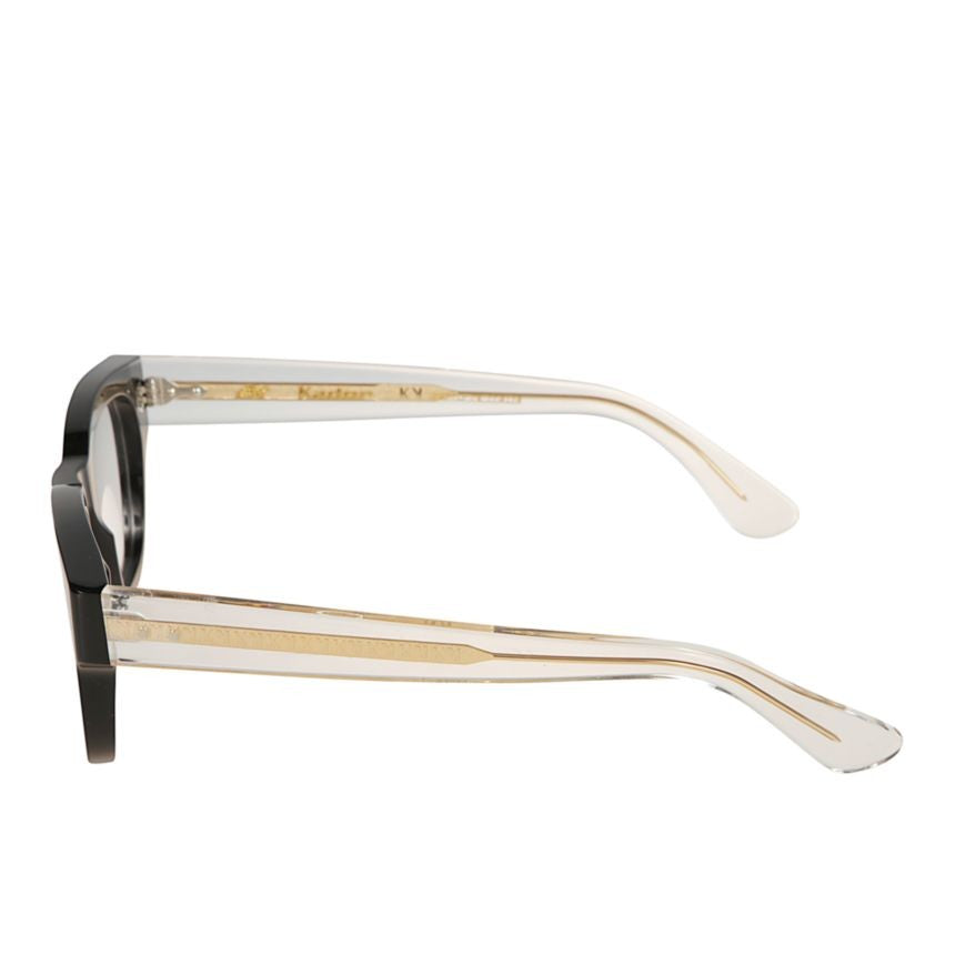 Kador Timeless/N 1962 Bold Rectangular Frame Sunglasses With Translucent Temples