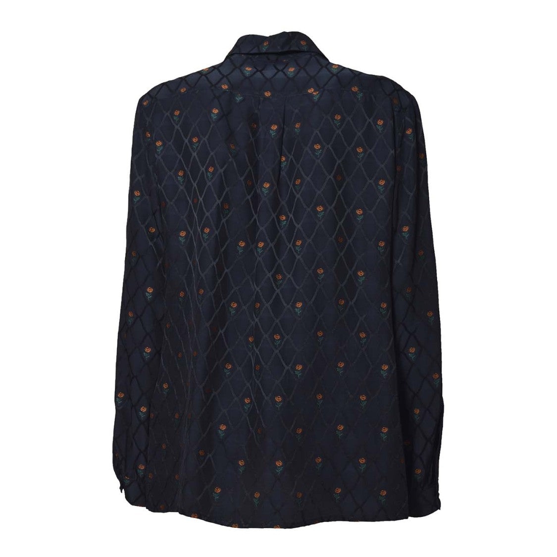 Etro Shirt In Blue Jacquard Silk