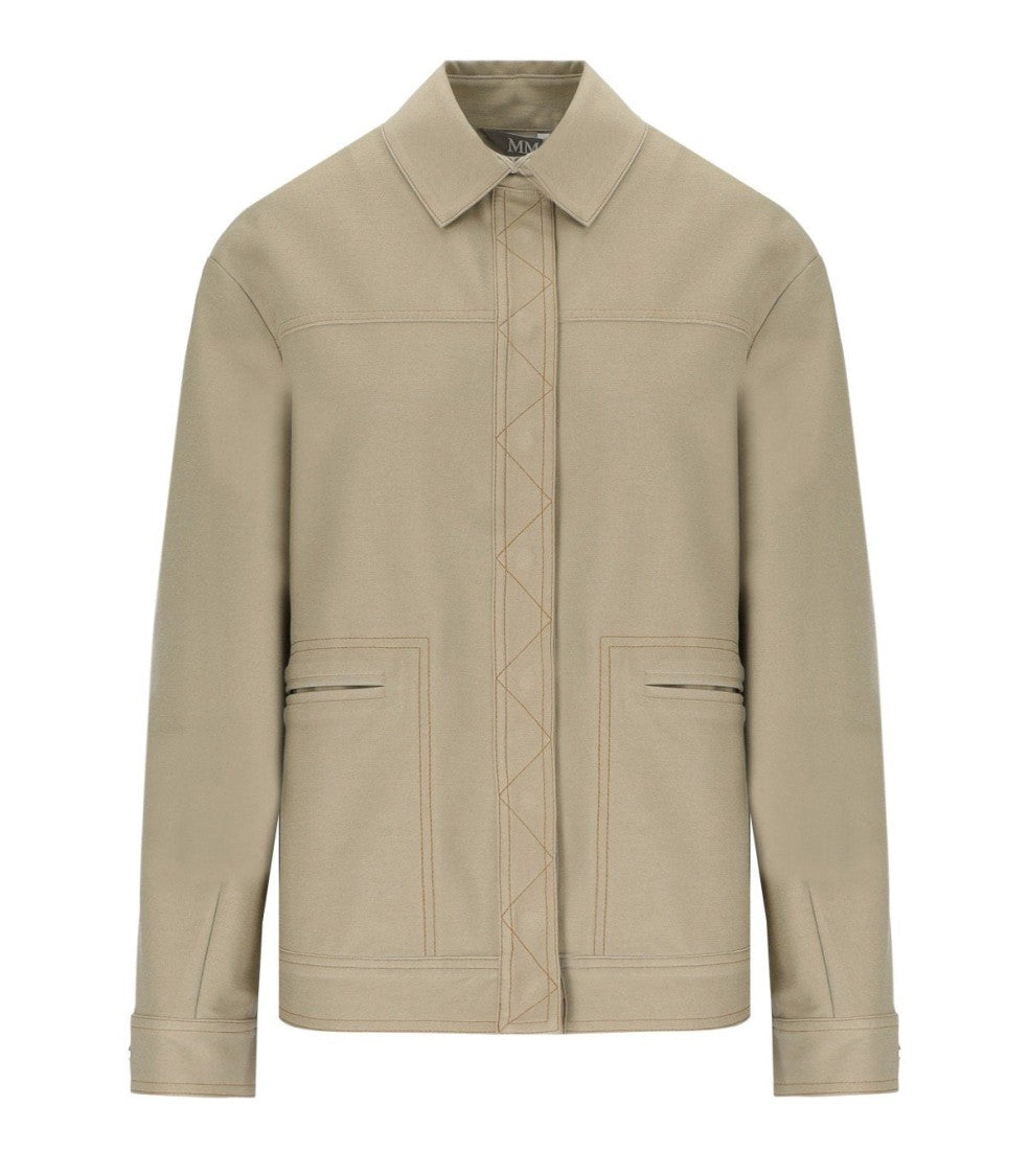Max Mara Lepre Beige Denim Effect Jacket
