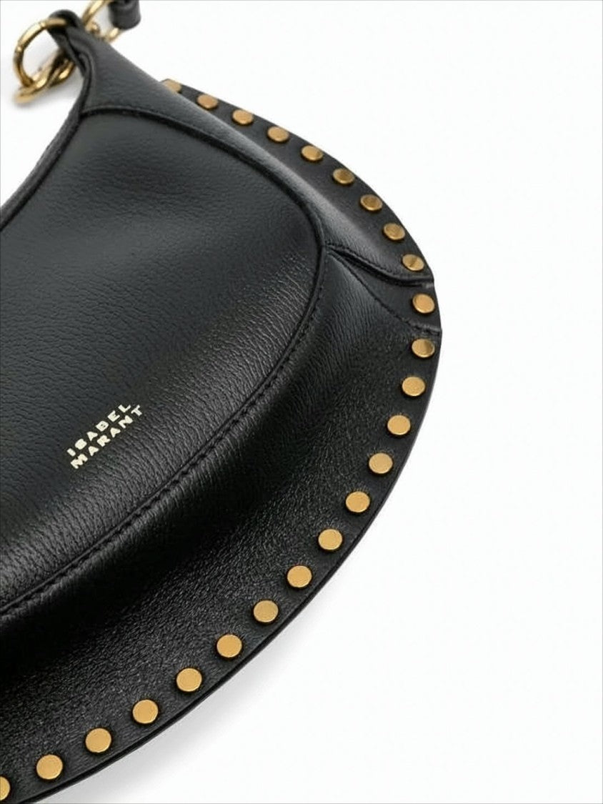 Isabel Marant Curved Black Shoulder Bag With Adjustable Strap