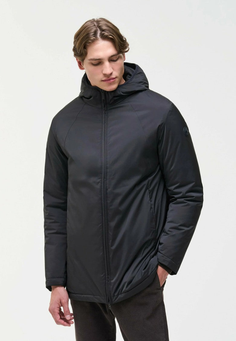 Colmar Black Minimalist Hooded Zip Jacket
