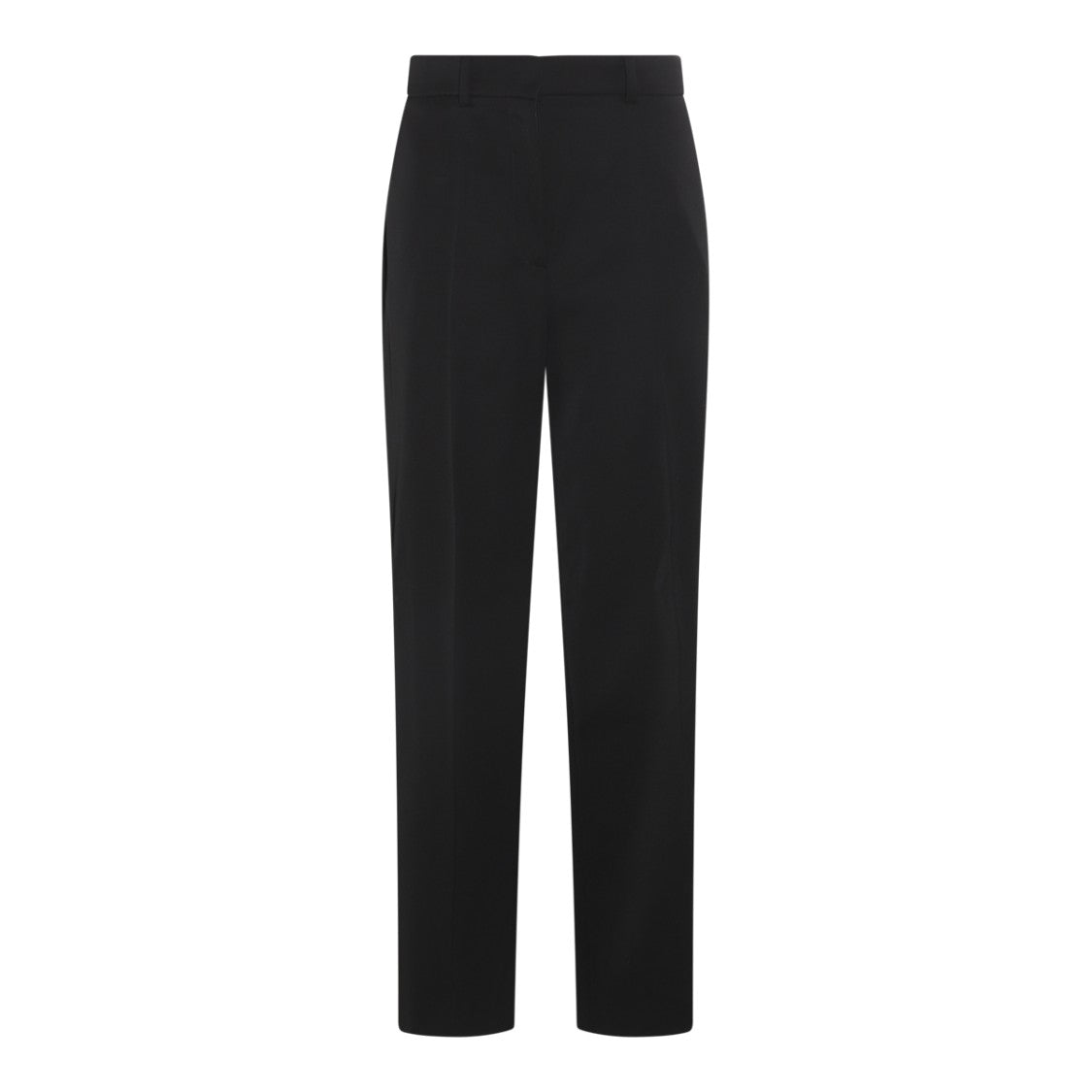 Lanvin Mid-Rise Black Wool Trousers With Tailored Fit