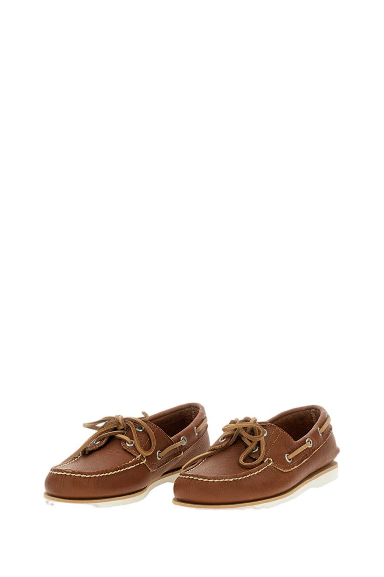 Timberland Traditional Hand-Stitched Brown Leather Boat Shoes