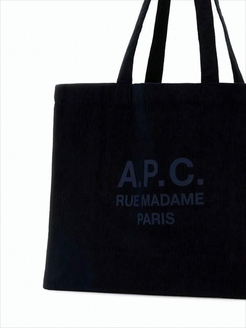 A.P.C. Rectangular Black Shoulder Bag With Design