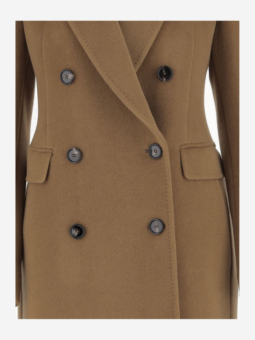 Tagliatore Angora And Wool Double-Breasted Coat