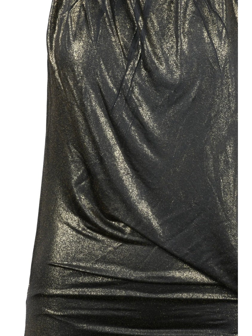 Diesel Gold Metallic Lycra Mini Dress