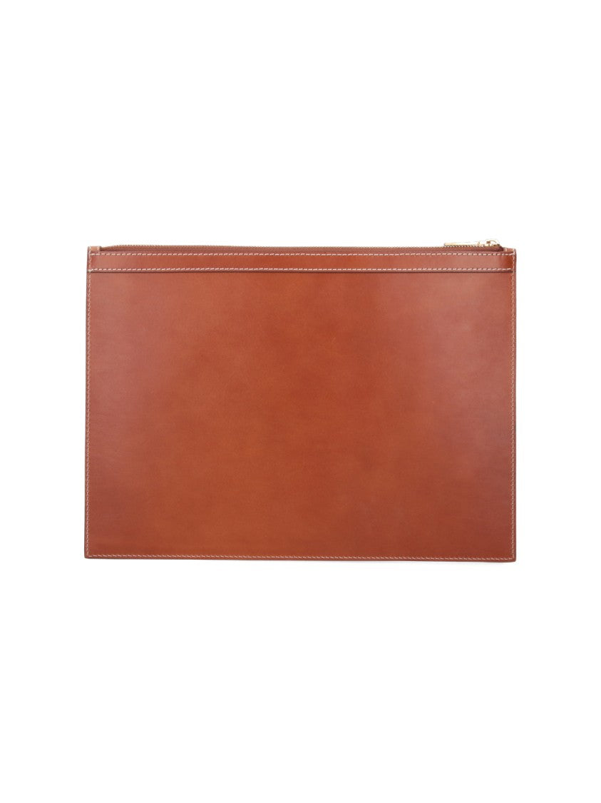 Thom Browne Tricolor Document Holder – Brown