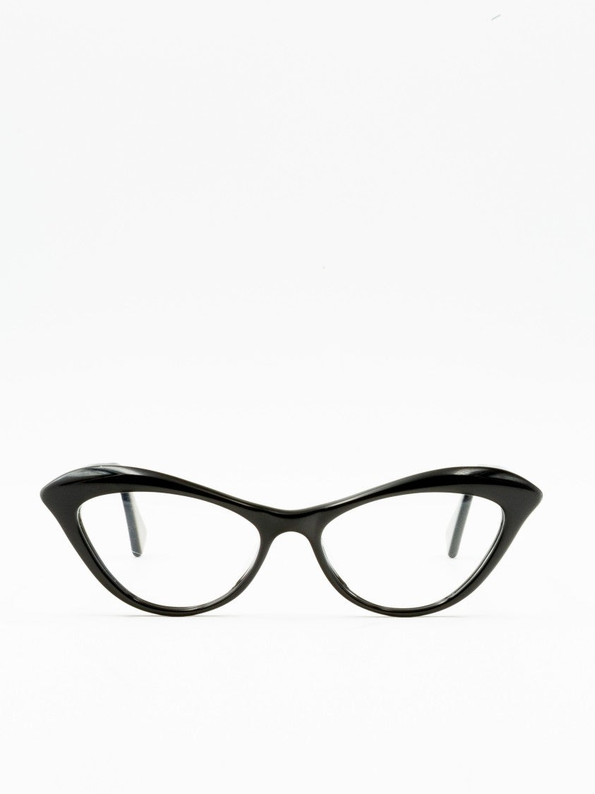 Moli@Limo Bold Cat-Eye Black Optical Frames With Glossy Finish