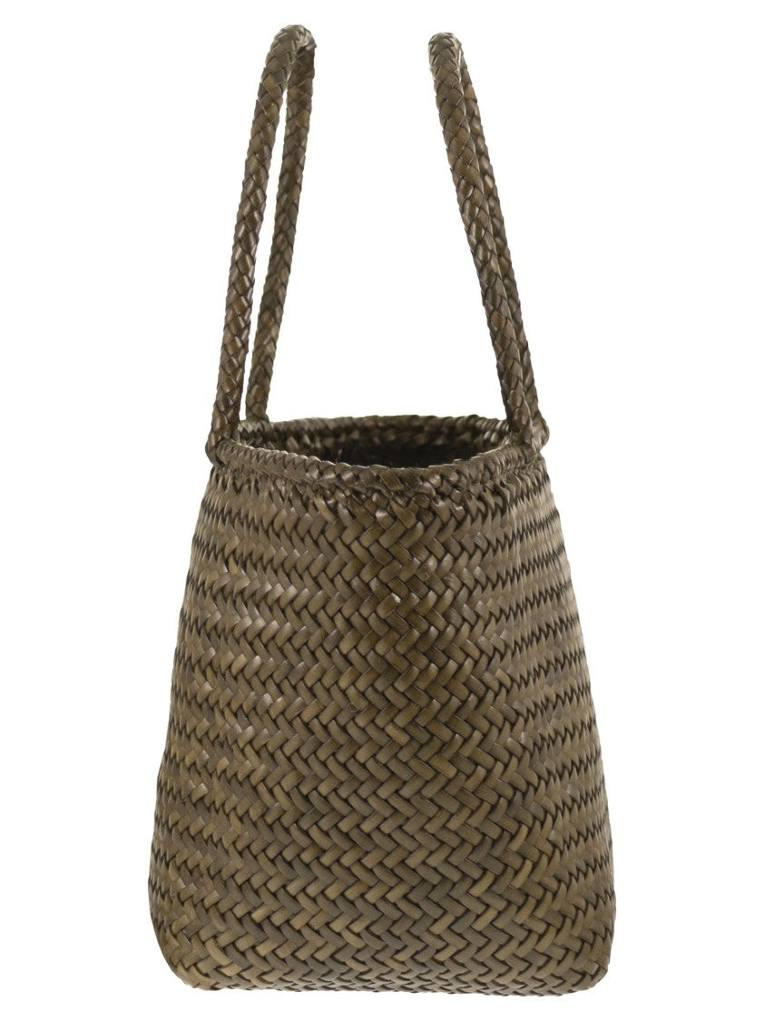 Dragon Grace Basket Small - Woven Leather Bag
