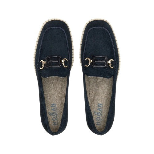 Hogan Low Blue Moccasin