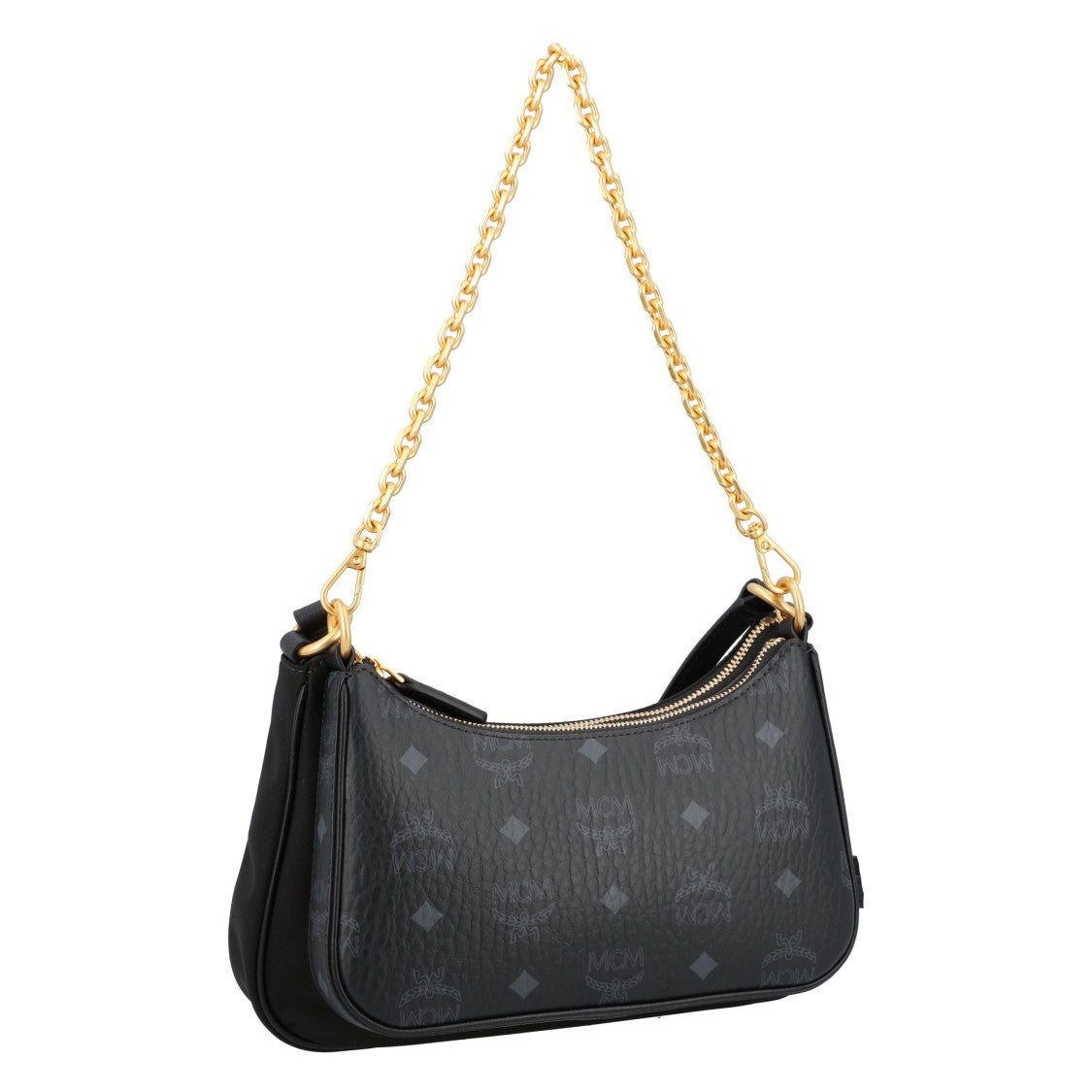 Mcm Aren Duo Hobo In Recycled Nylon And Visetos