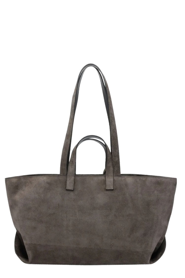 A.P.C. Gray Le Drummer Zip Suede Duffel Bag