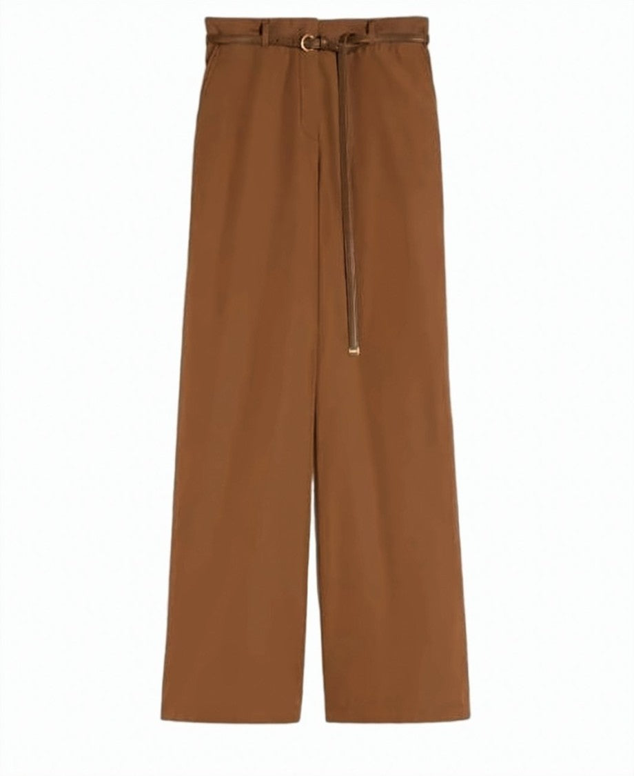 Max Mara Cotton Poplin Straight Leg Trousers