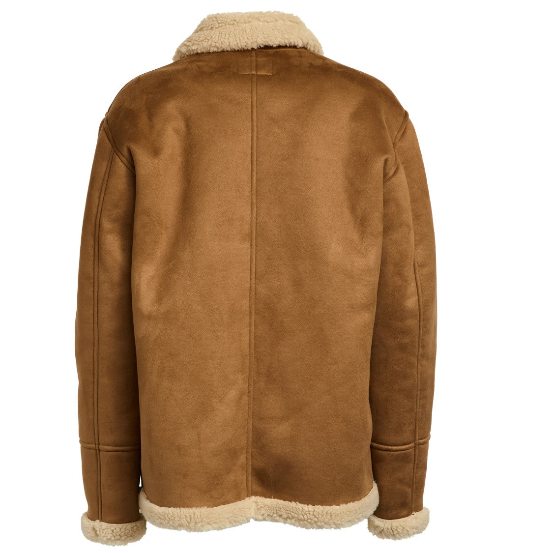 Mc2 Saint Barth Faux Shearling Jacket With Classic Button Closure And Front Pockets