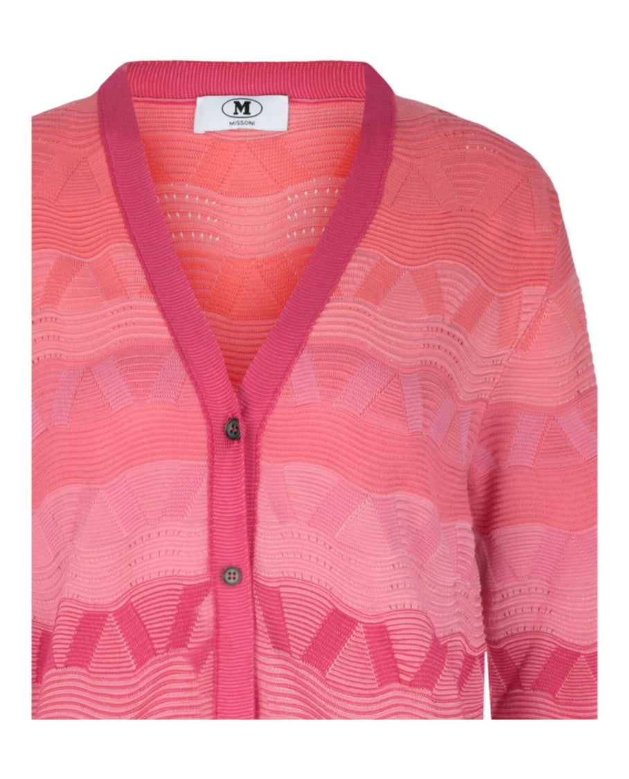 M Missoni Wave-Pattern Slim Cardigan