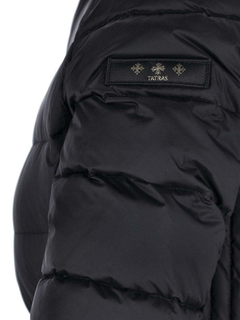 Tatras Black Fabric "Heliconia" Long Down Jacket