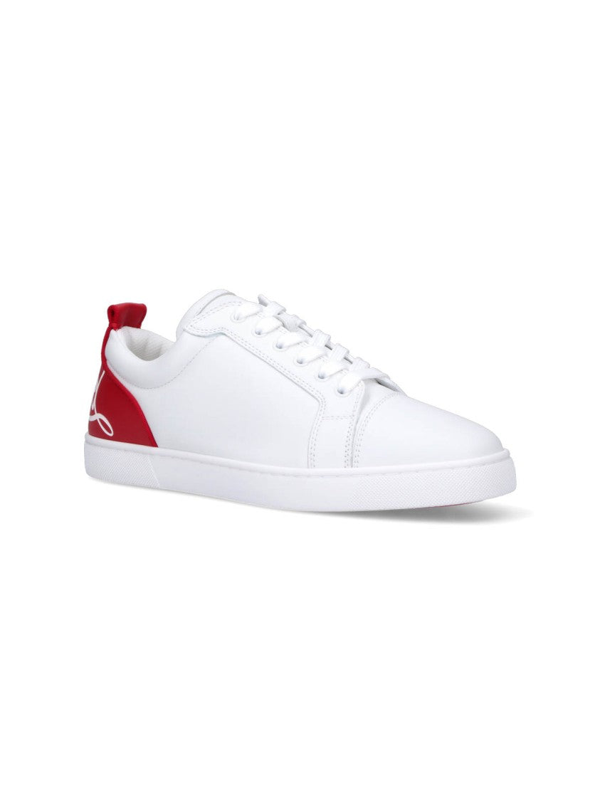 Christian Louboutin "Fun Louis Junior" Low-Top Sneakers – White