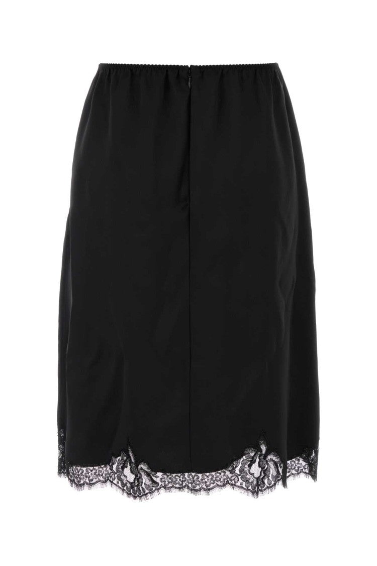 Dolce & Gabbana Black Satin Skirt