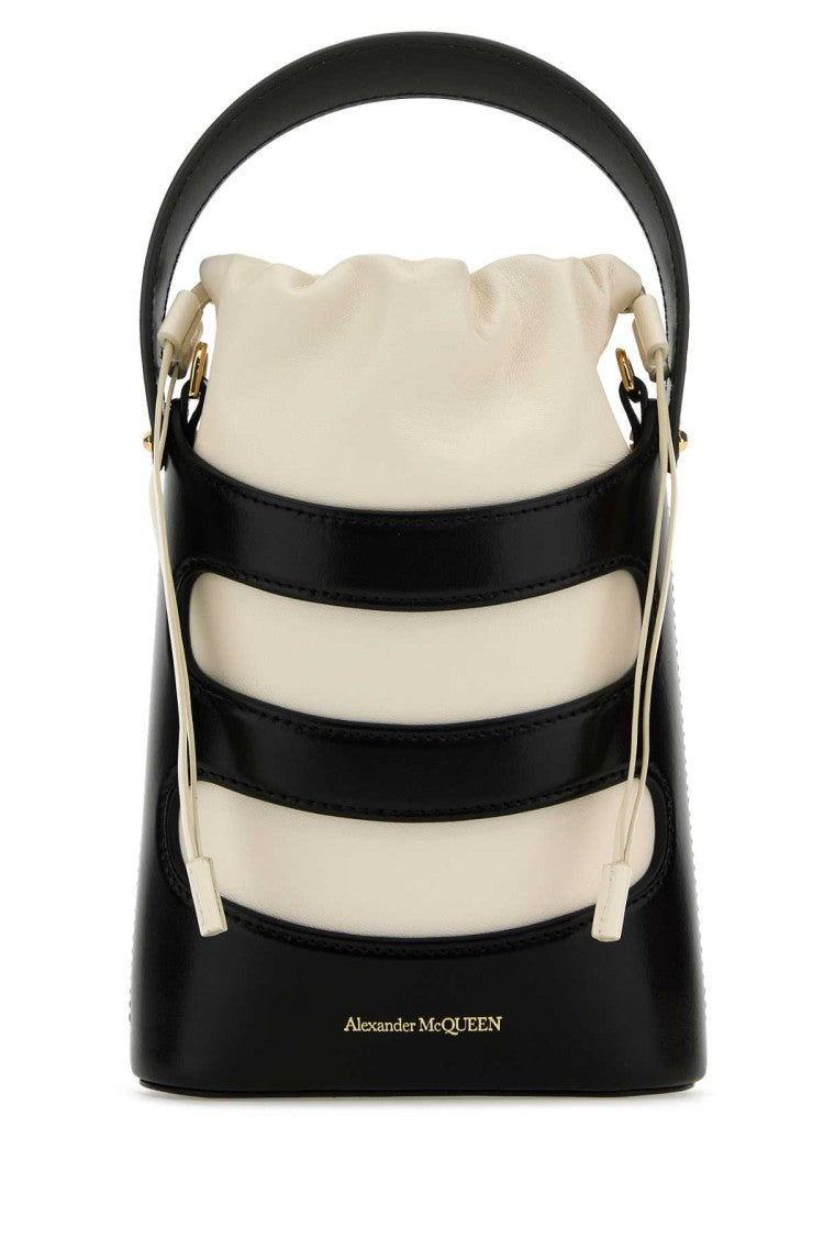 Alexander Mcqueen Two-Tone Leather Mini The Rise Bucket Bag