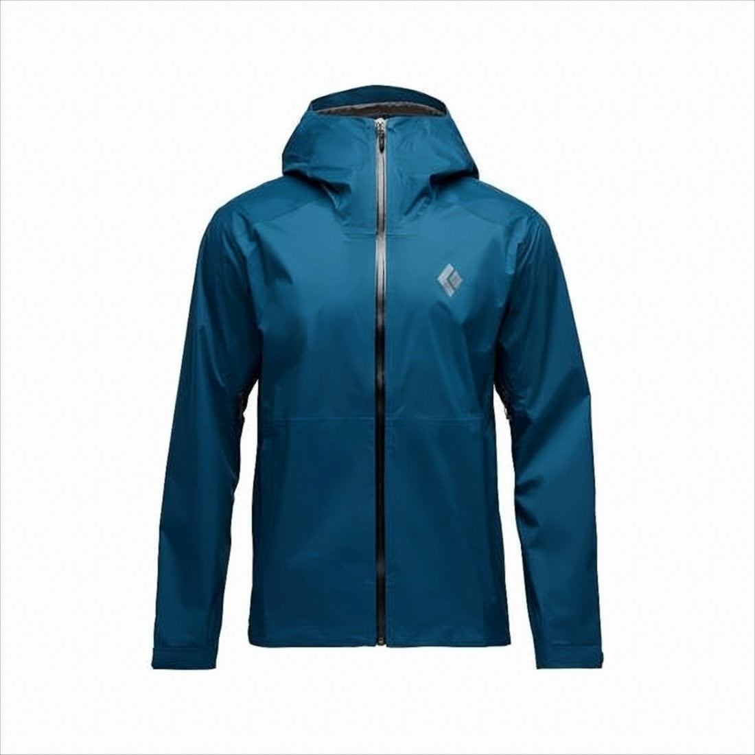 Black Diamond Streamlined Blue Nylon Jacket With Full Zipper