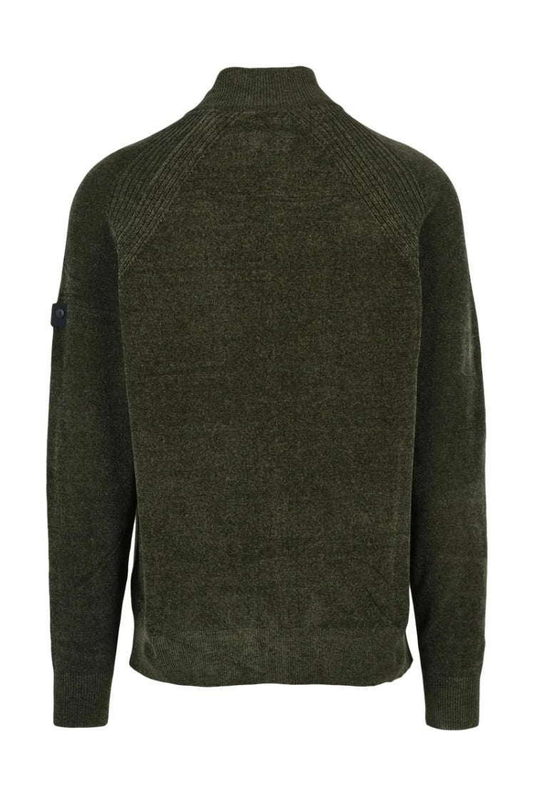 Peuterey Denis Chenille Cardigan - Military Green