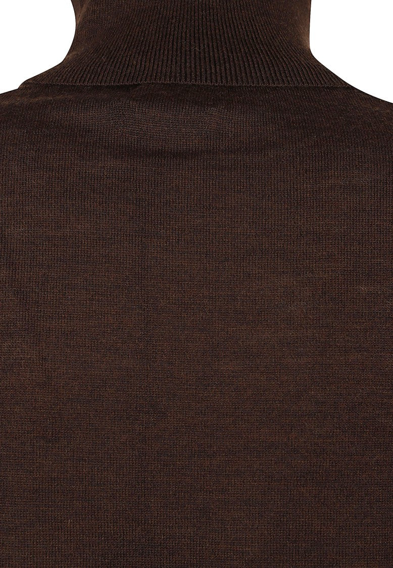 Polo Ralph Lauren Brown Long-Sleeved Wool Turtleneck Sweater