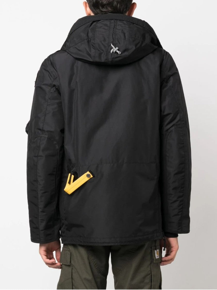 Parajumpers Oversized Black Jacket With Zippered Pockets