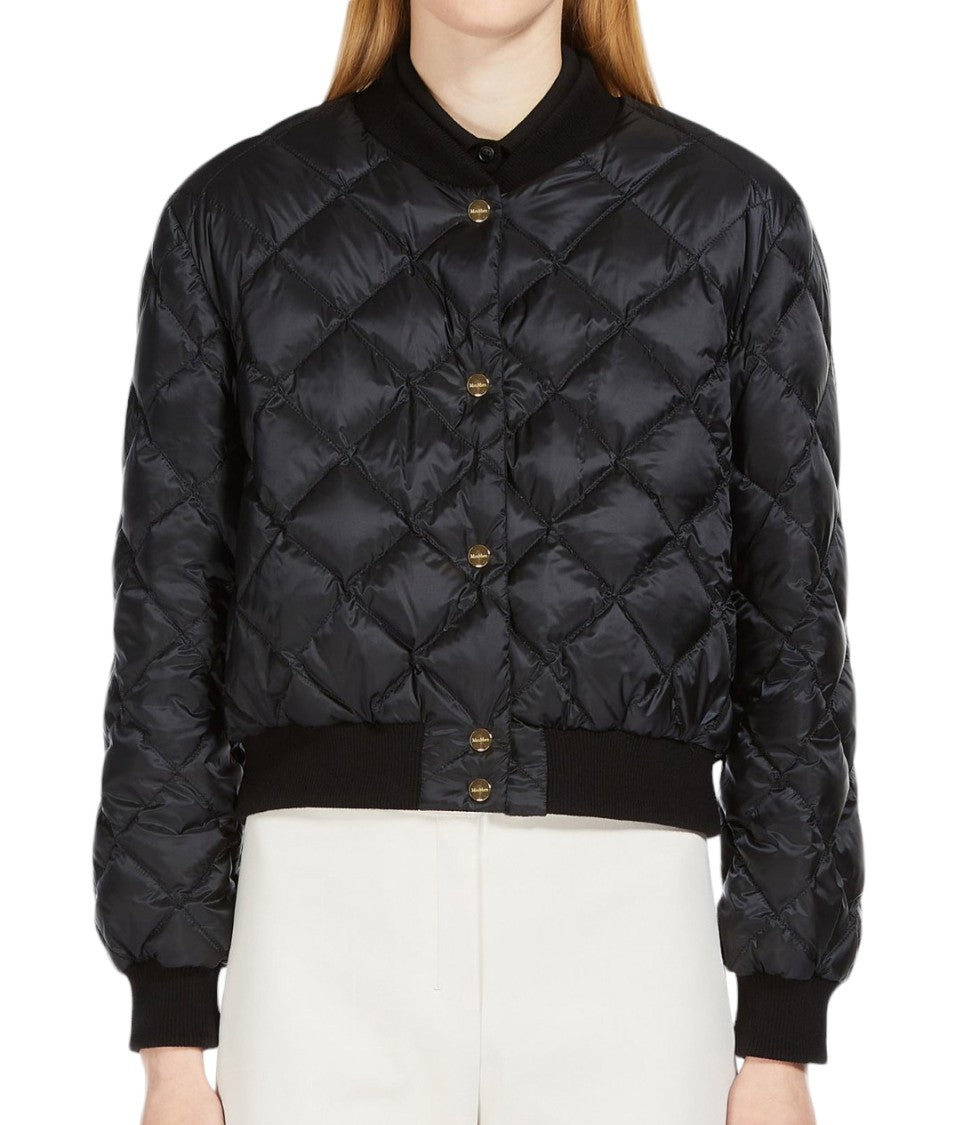 Max Mara Diamond-Stitched Padded Jacket With Ribbed Textures