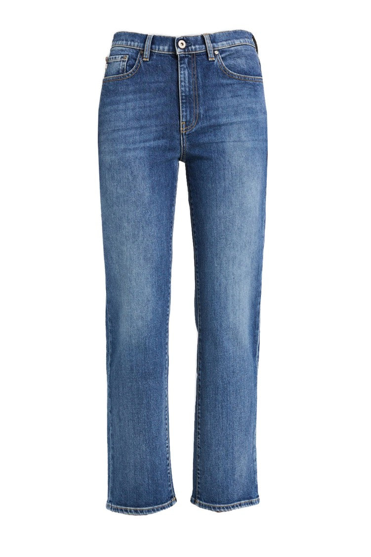Ag Medium Blue Brinley Straight Jeans
