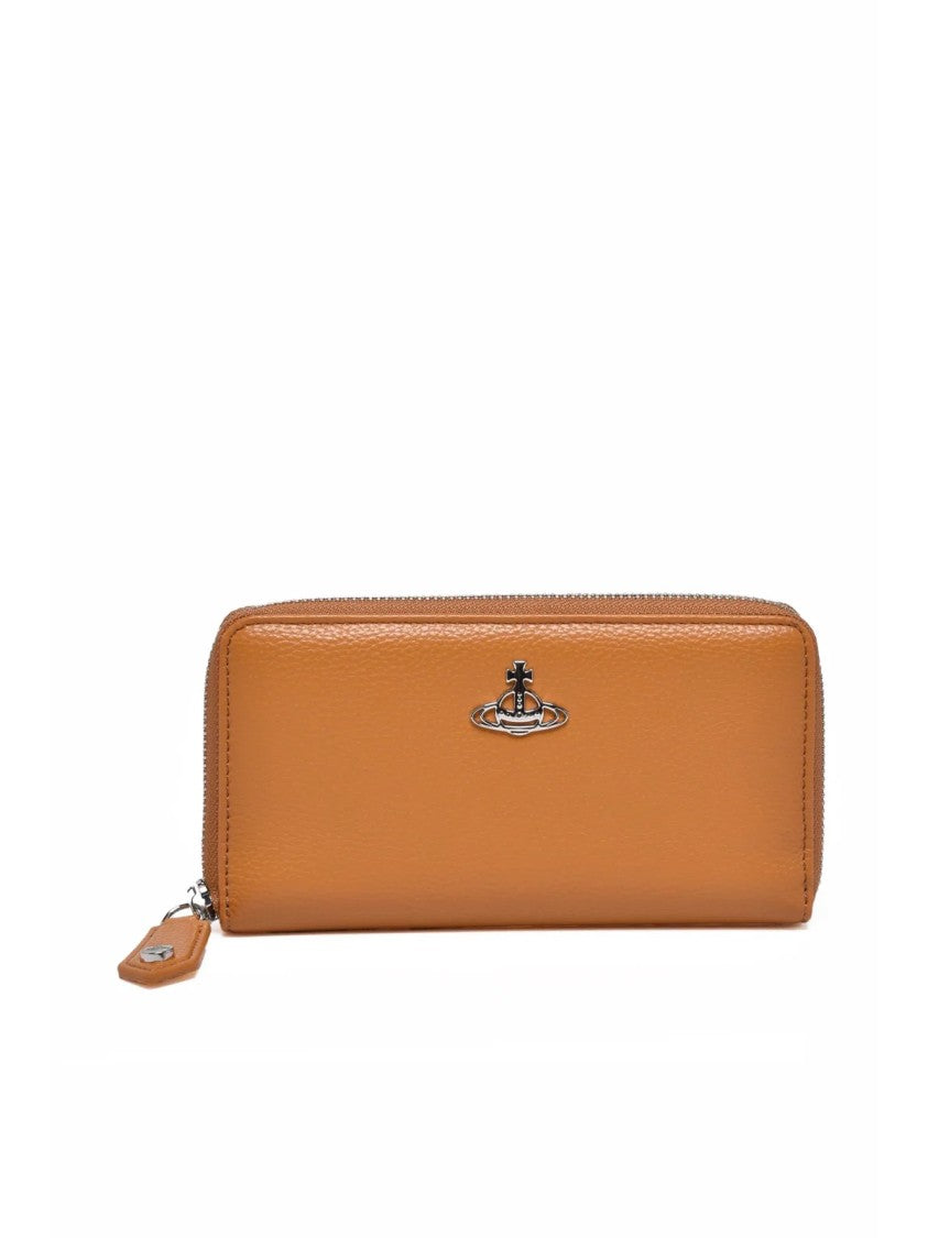 Vivienne Westwood Black Polyurethane Color-Contrast Wallet