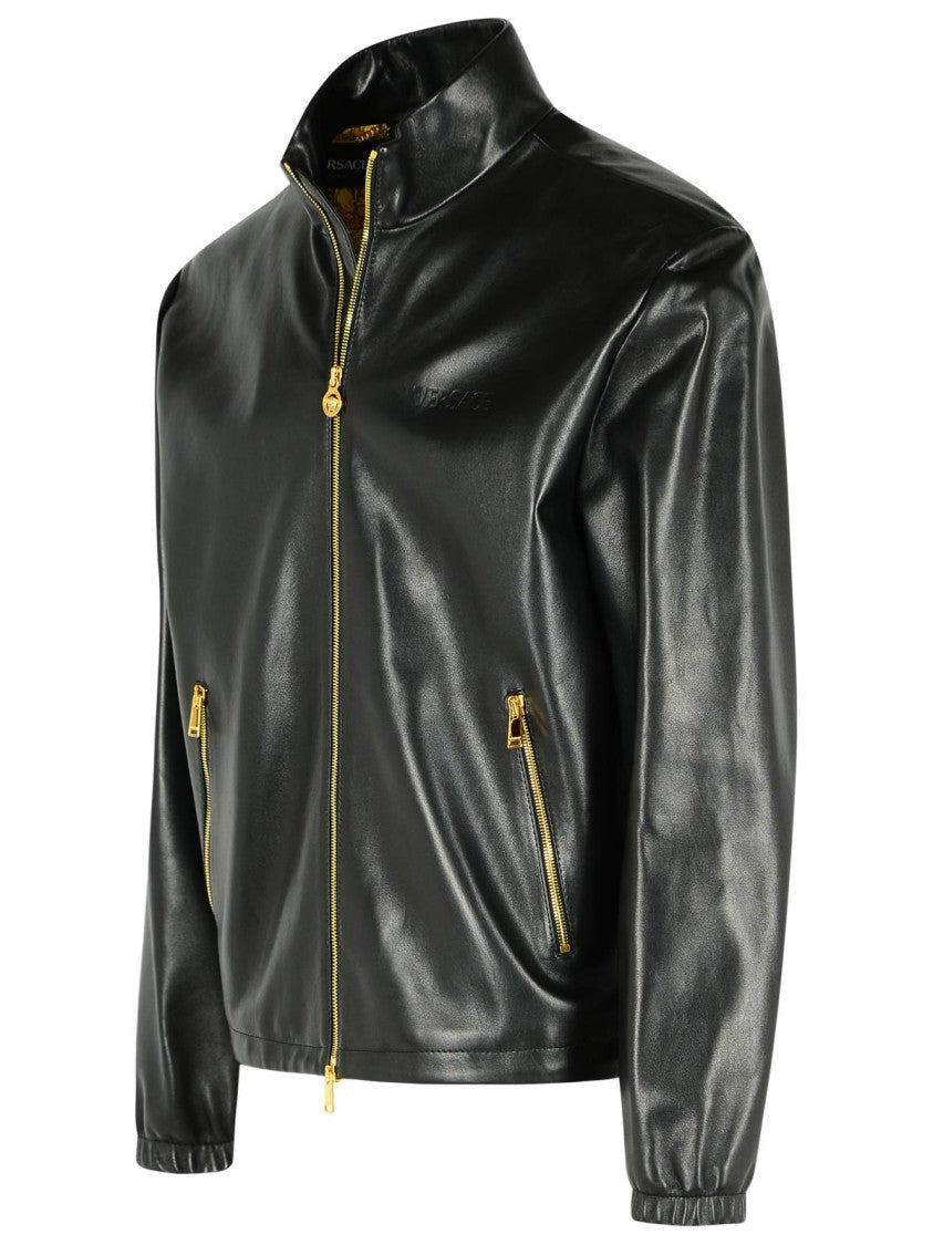 Versace Black Leather Jacket