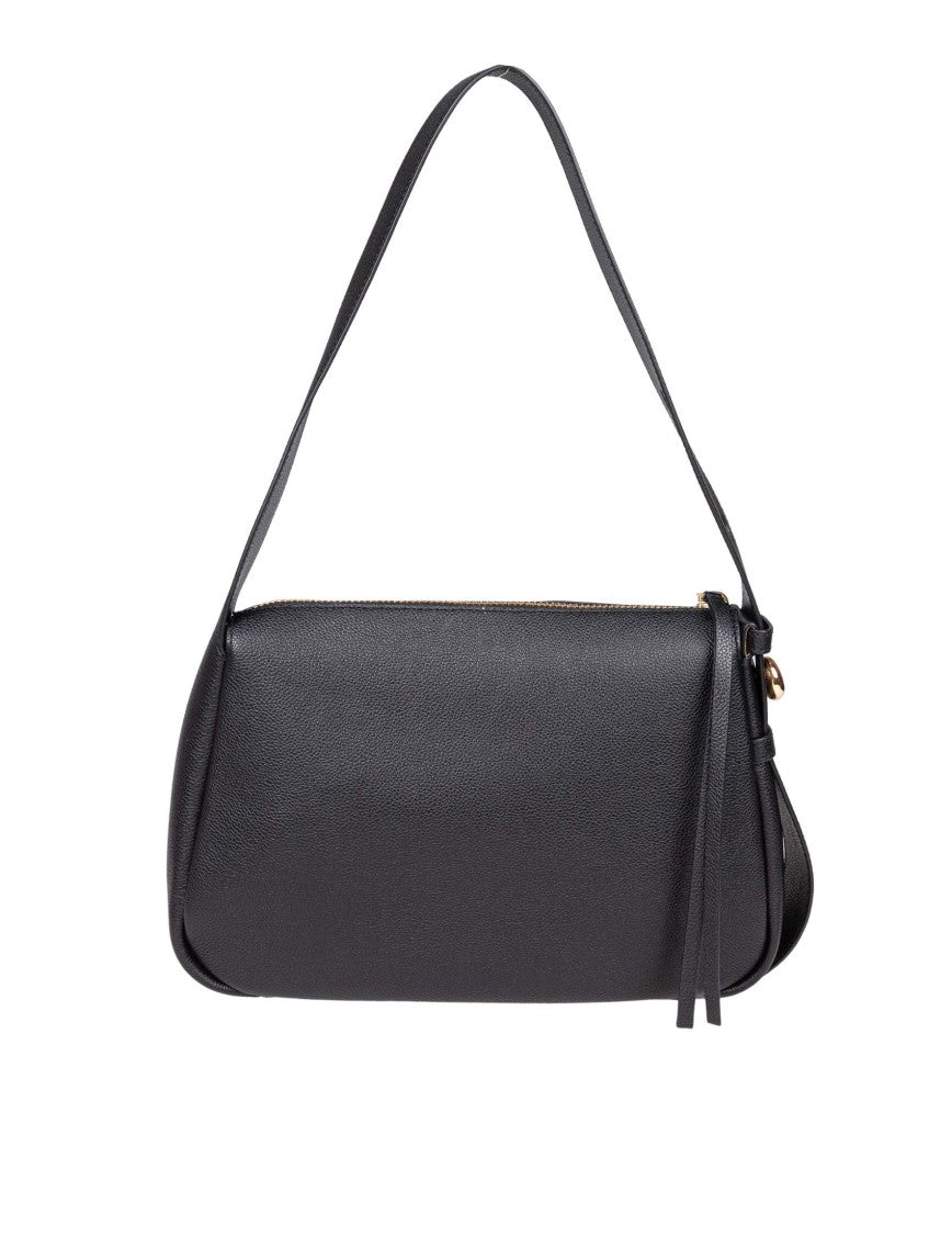 Tory Burch Black Romy Leather Shoulder Bag