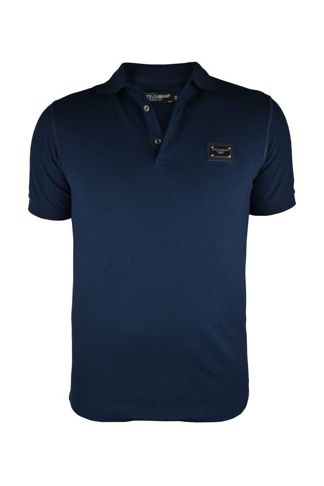Dolce & Gabbana Navy Blue Polo Shirt