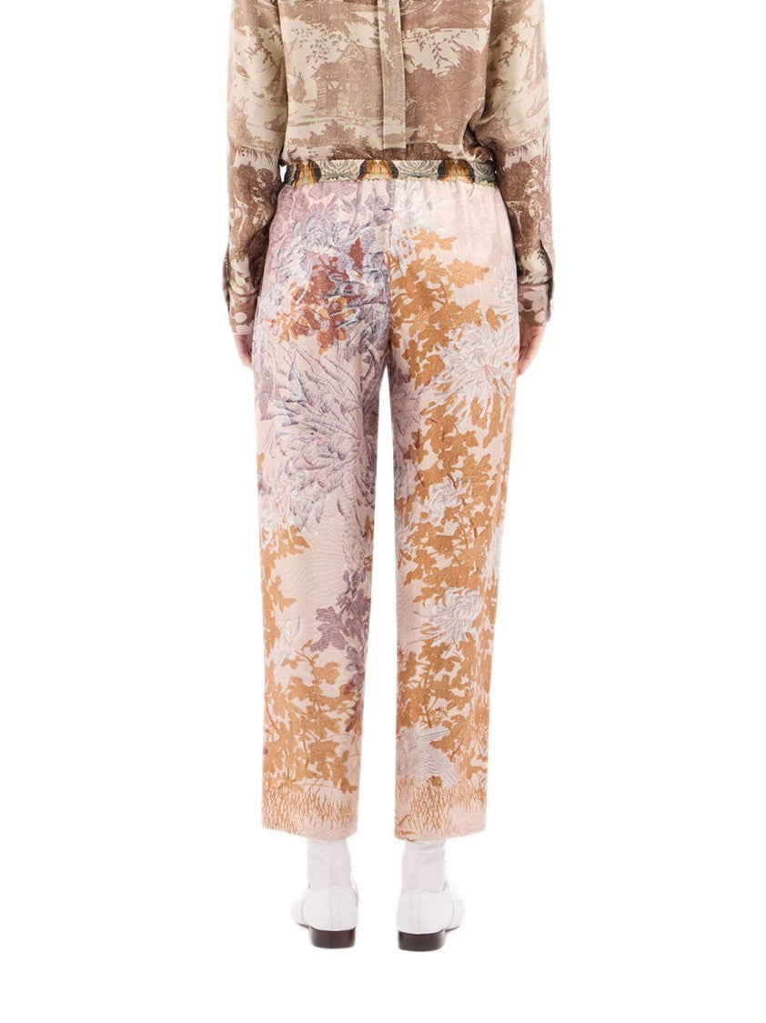 Pierre-Louis Mascia Relaxed Fit Straight-Leg Trousers With Botanical Tapestry Pattern
