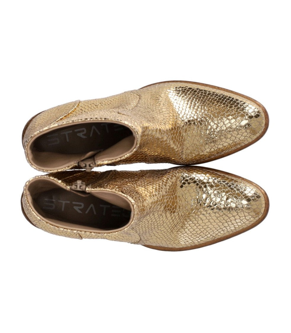Strategia Candy Gold Ankle Boot