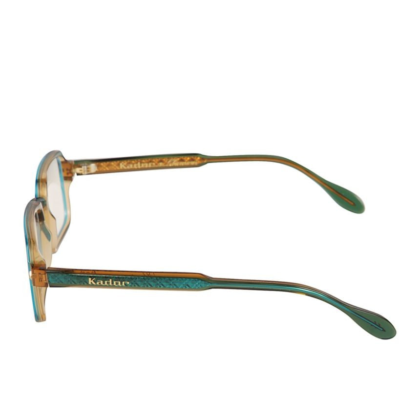 Kador Kolette/N Translucent Green Gradient Eyeglasses With Gold Accents